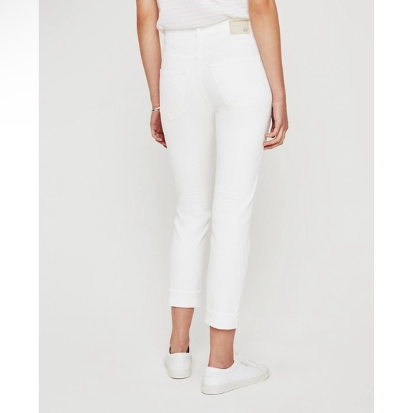 AG Ex-Boyfriend Slouchy Slim Crop Jeans 1 Year Base White Size 24 00 - Picture 5 of 16